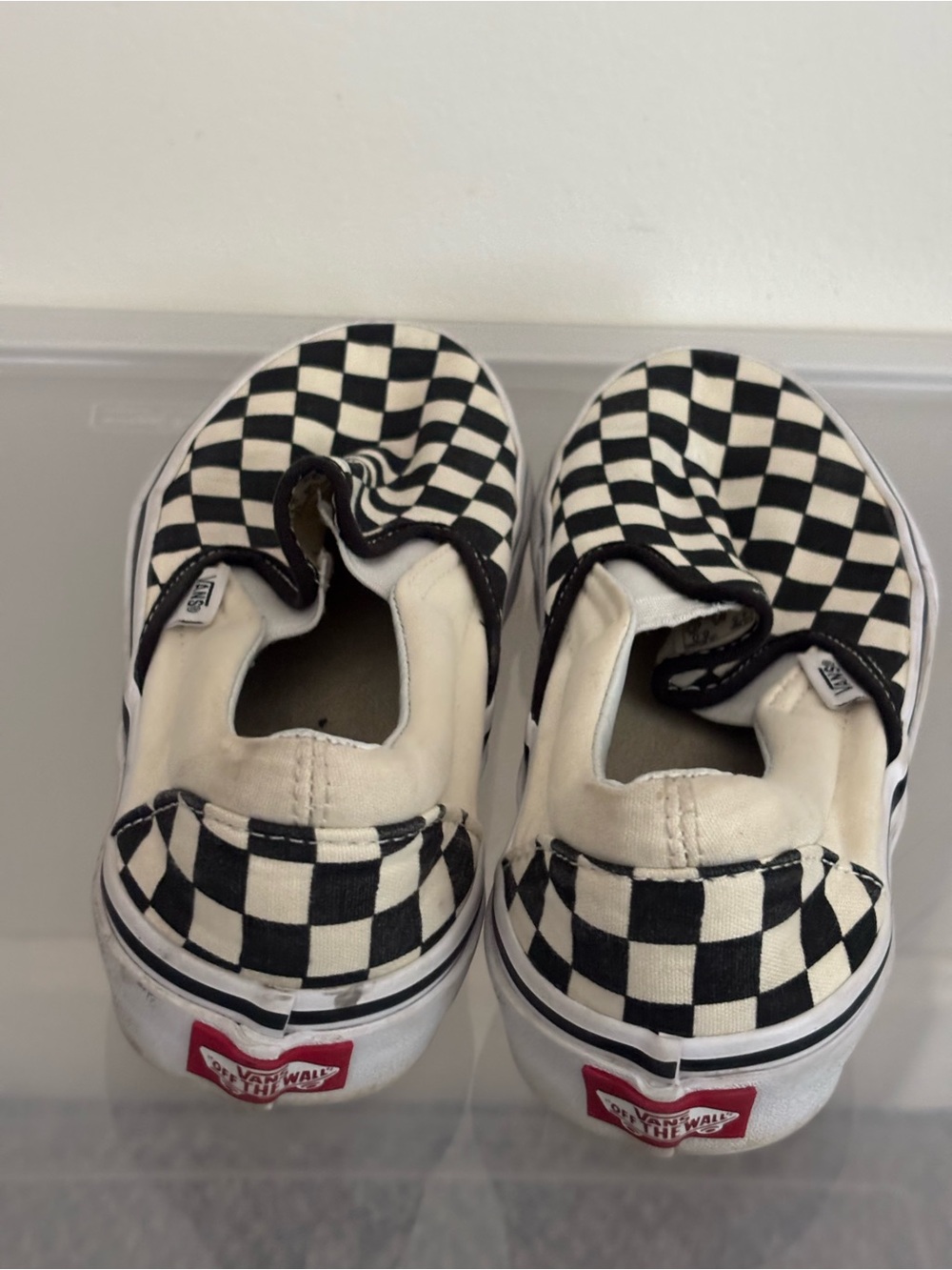 Vans Kids Slip-On Sneakers in Black and White Checkerboard